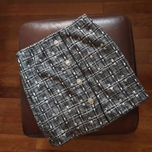 Vintage Carlisle Plaid Tweed Skirt